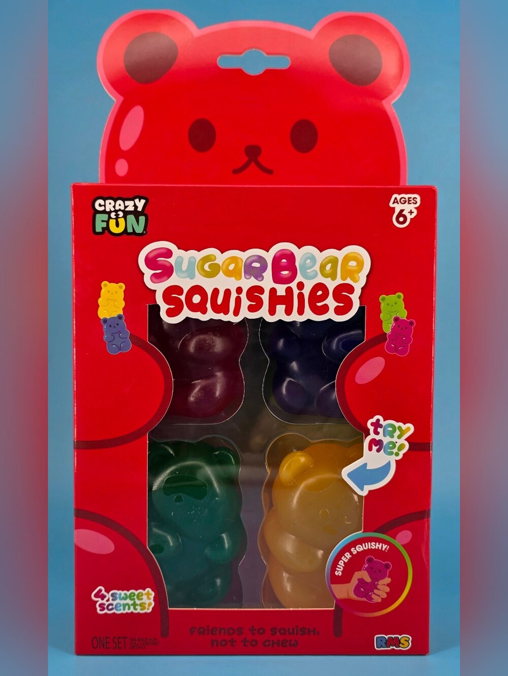 RMS Sugar Bear Squishies *Scented* 4-pack!